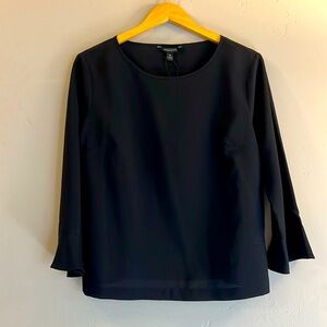 NWT Banana Republic Women’s Black 3/4 Sleeve Blouse, Size M